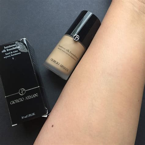 luminous silk armani swatches|armani luminous foundation review.